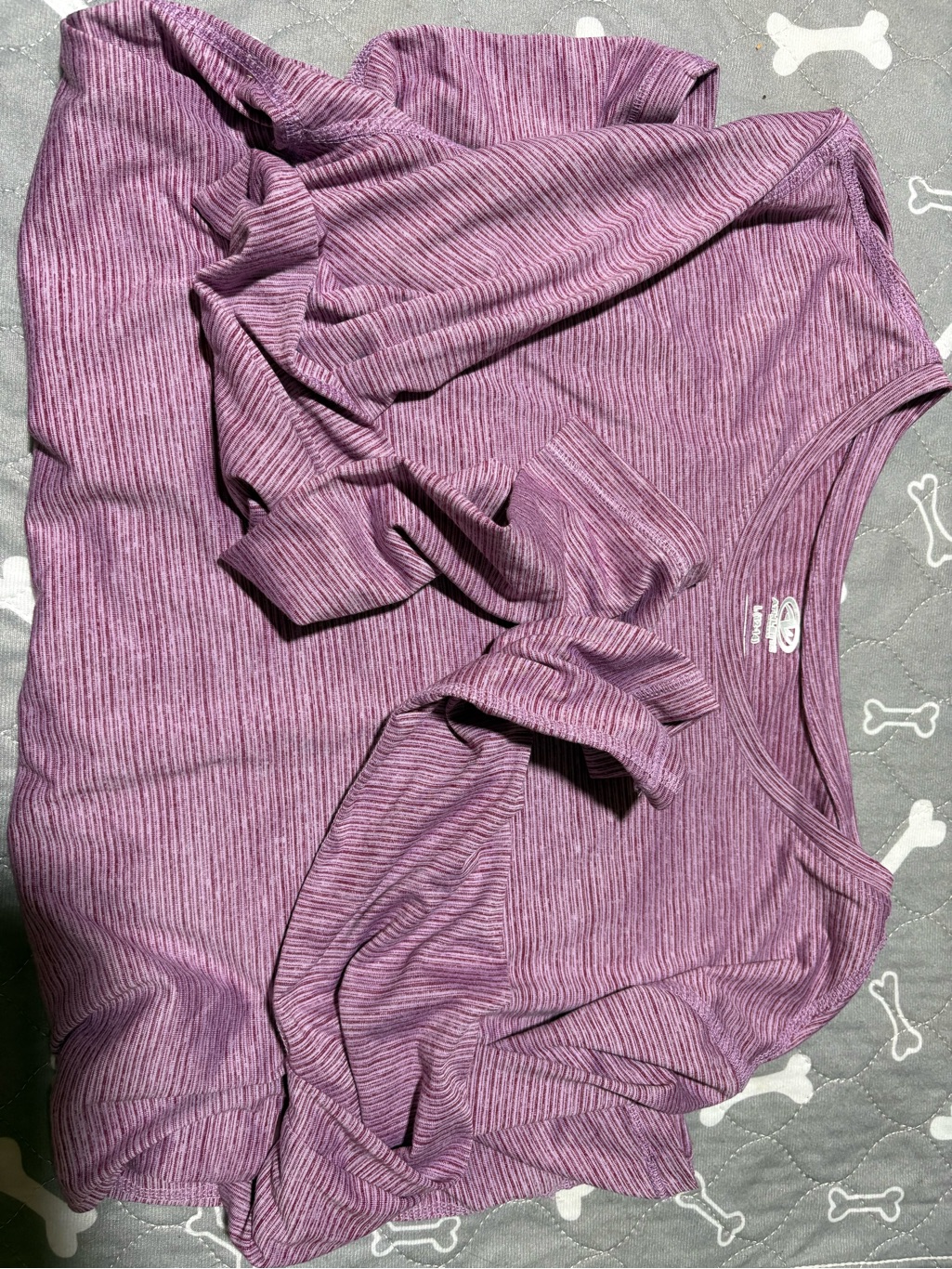 Athletic Works Long Sleeve Ribbed Tee - Lavender Purple